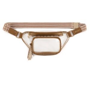 Shiraleah Tan & Clear Spectator Sling Festival Belt Bag